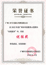 廣州市科技服務(wù)示范機(jī)構(gòu)”以賽促評(píng)“優(yōu)勝獎(jiǎng)